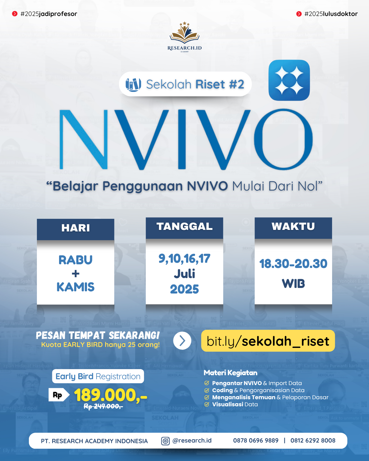 Sekolah Riset#2: Belajar Penggunaan NVIVO Mulai dari Nol